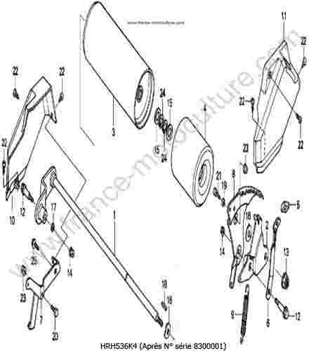 HONDA - HRH536K4 : Galet arriere QXE QXEH