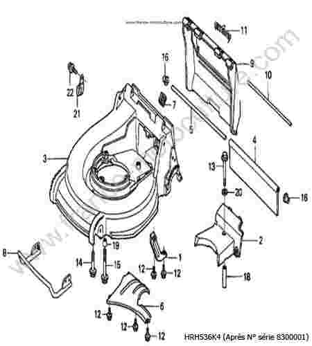 HONDA - HRH536K4 : Carter de lame