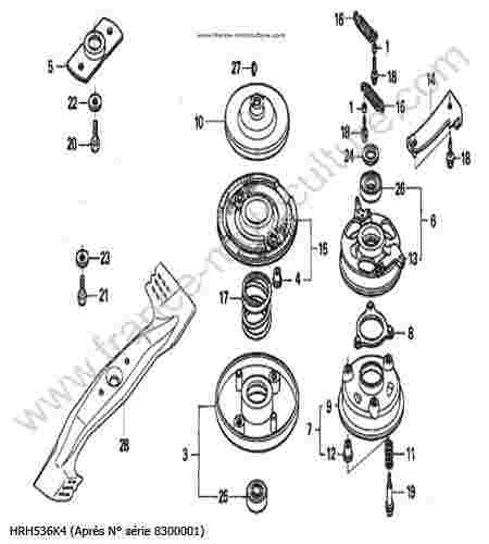 HONDA - HRH536K4 : Embrayage - Lame