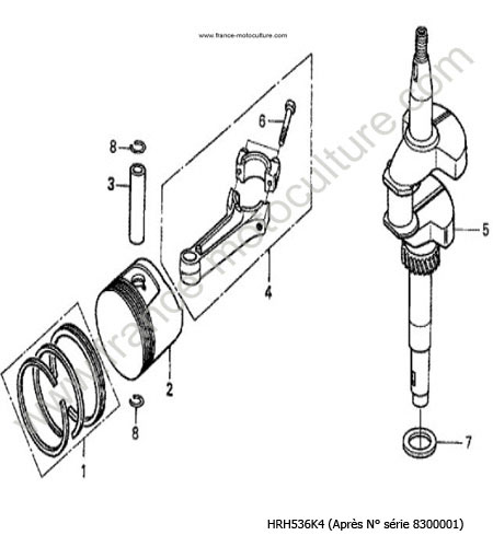 Vilebrequin - Piston HONDA HRH536K4