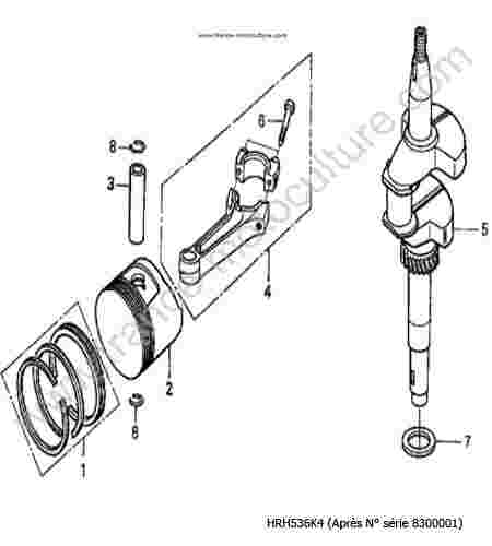 HONDA - HRH536K4 : Vilebrequin - Piston