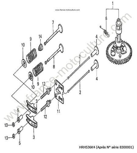 Arbre a cames HONDA HRH536K4