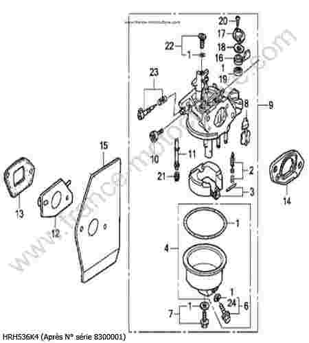 HONDA - HRH536K4 : Carburateur