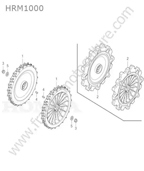 Roue arriere HONDA HRM1000