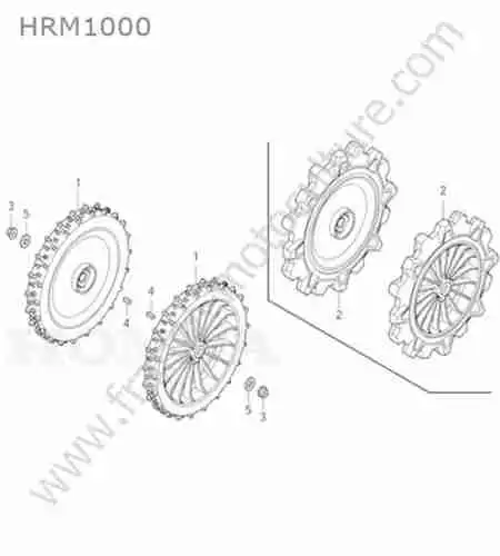 HONDA - HRM1000 : Roue arriere