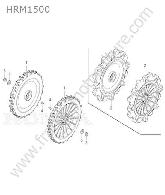 Roue arriere HONDA HRM1500
