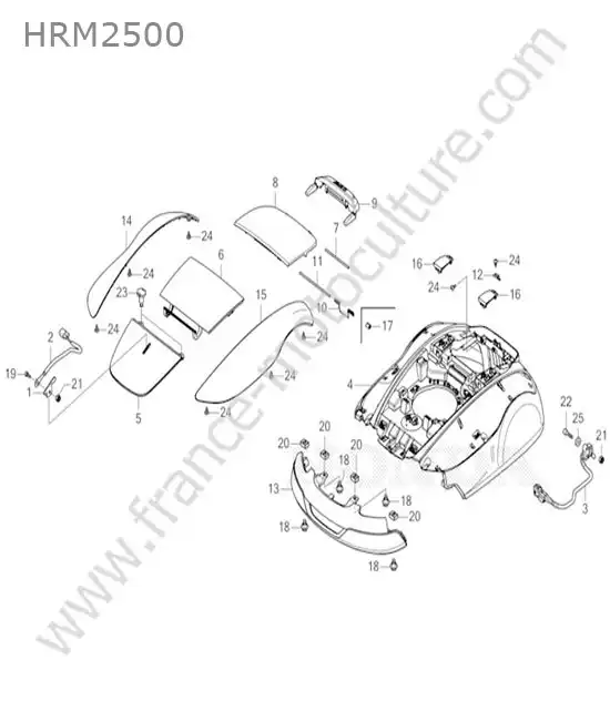 Coque HONDA HRM2500