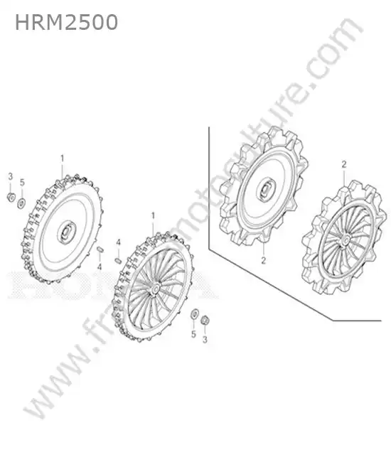 Roue arriere HONDA HRM2500
