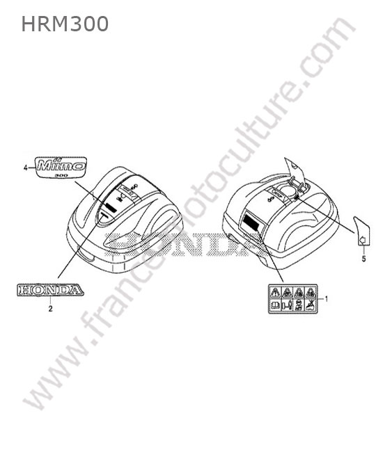 Etiquettes HONDA HRM300