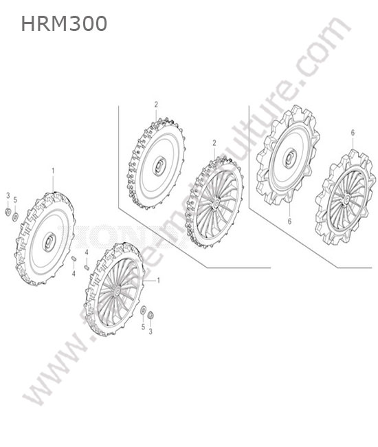 Roue arriere HONDA HRM300