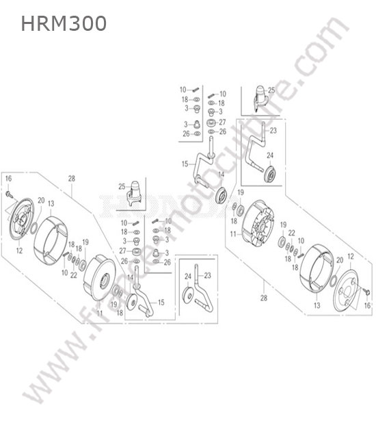 Roue avant HONDA HRM300
