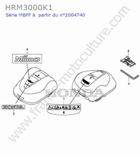 HONDA - HRM3000K1 : Etiquettes