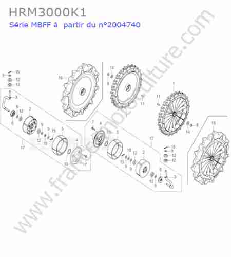 HONDA - HRM3000K1 : Roues