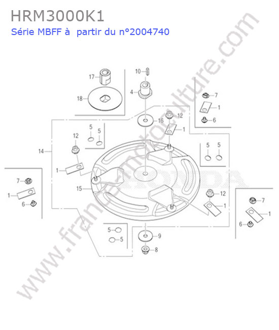 Plateau coupe HONDA HRM3000K1