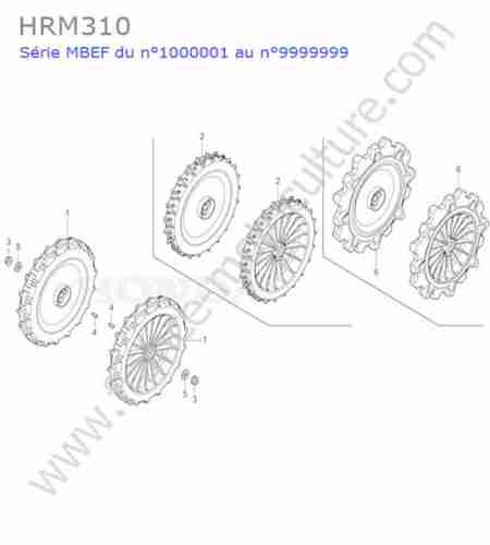 HONDA - HRM310 : Roue arriere