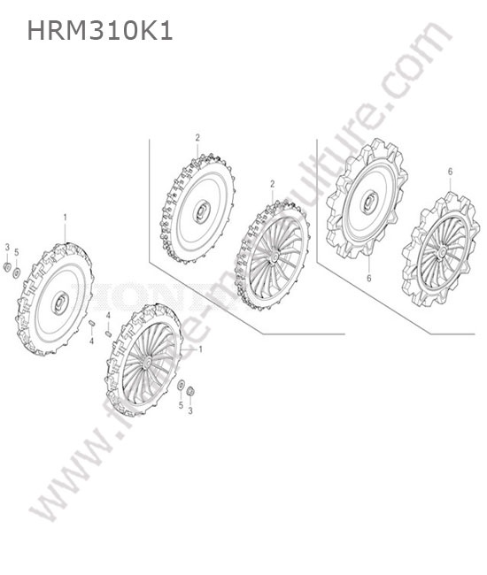 Roue arriere HONDA HRM310K1
