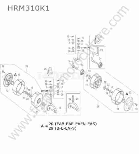 HONDA - HRM310K1 : Roue avant