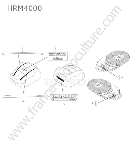 Etiquettes HONDA HRM4000