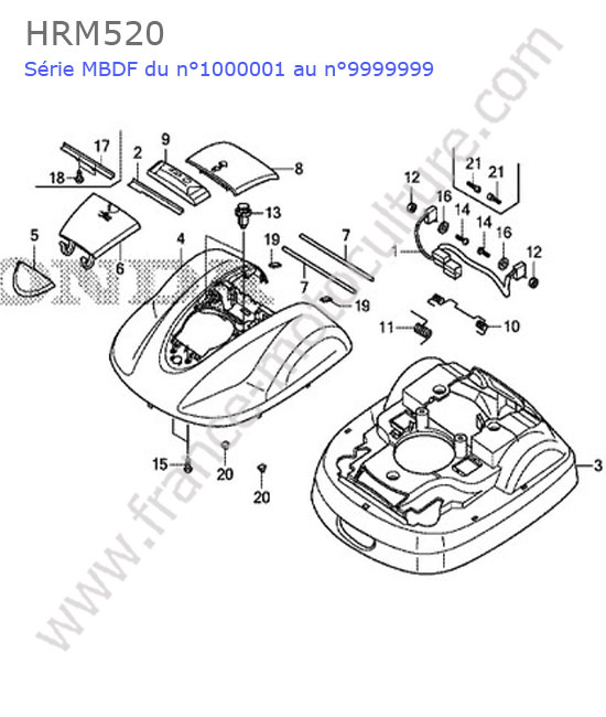 Coque HONDA HRM520