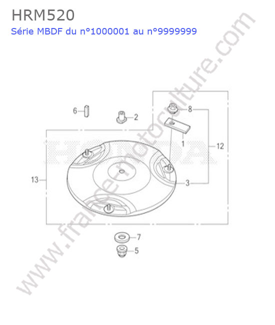 Plateau coupe HONDA HRM520