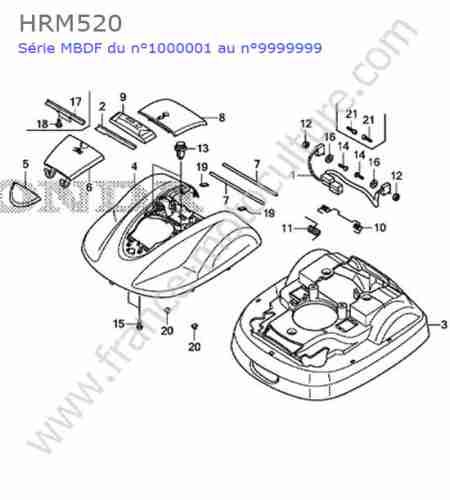 HONDA - HRM520 : Coque