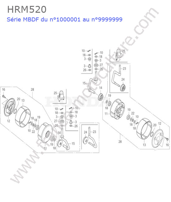 Roue avant HONDA HRM520