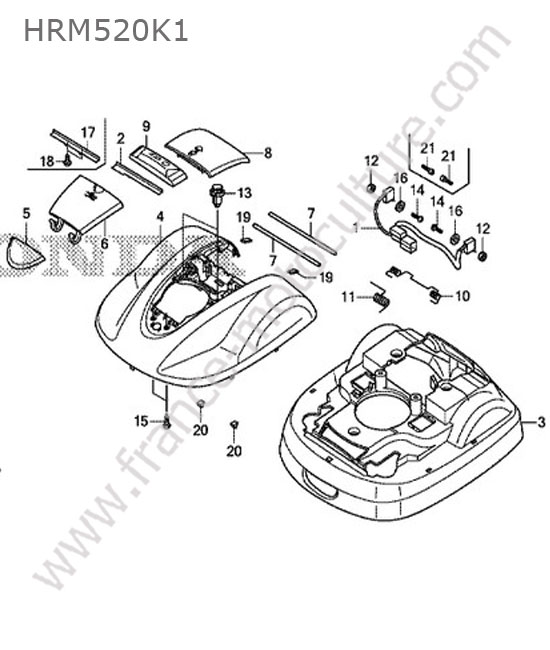 Coque HONDA HRM520K1