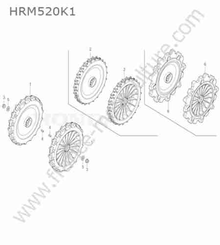 HONDA - HRM520K1 : Roue arriere