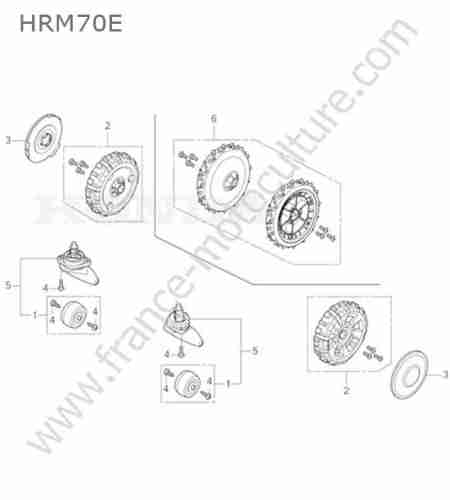 HONDA - HRM70 : Roues
