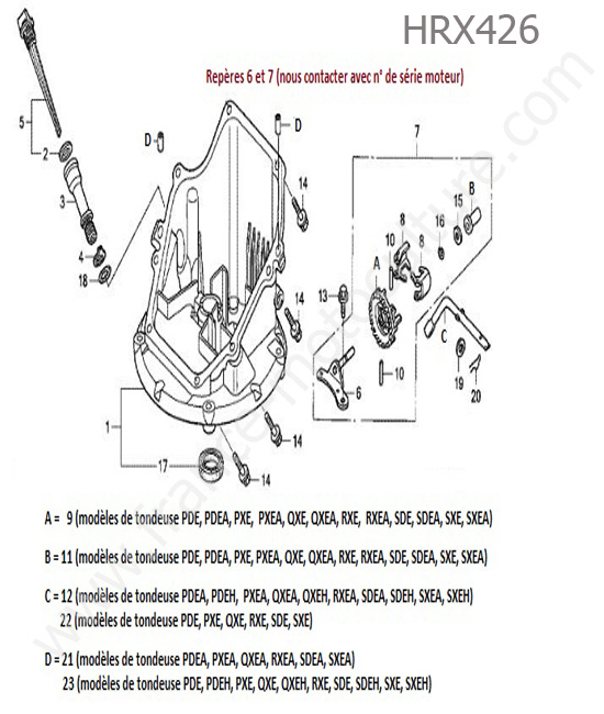 Carter inferieur HONDA HRX426
