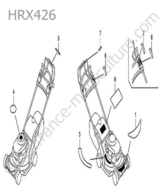 Etiquettes HONDA HRX426