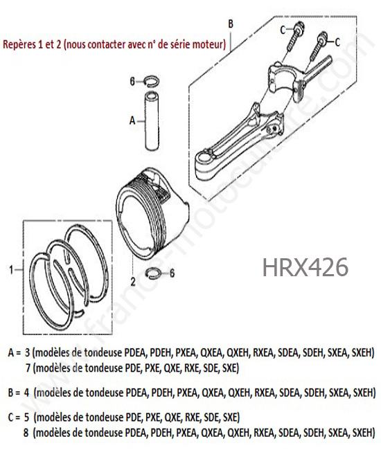 Piston : HONDA - HRX426