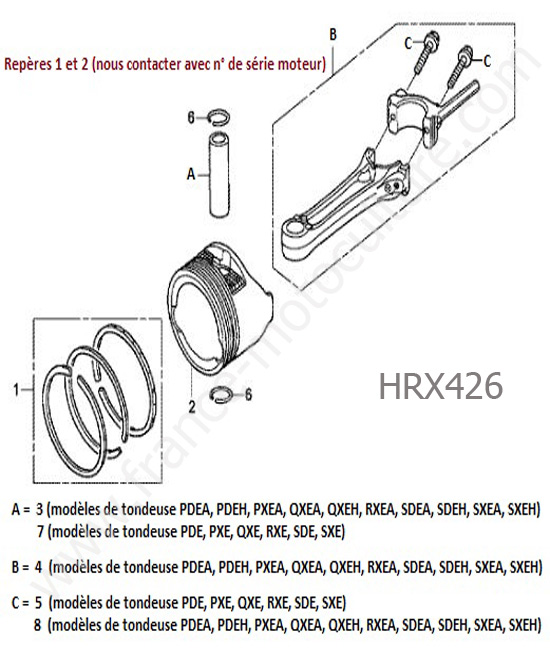 Piston HONDA HRX426