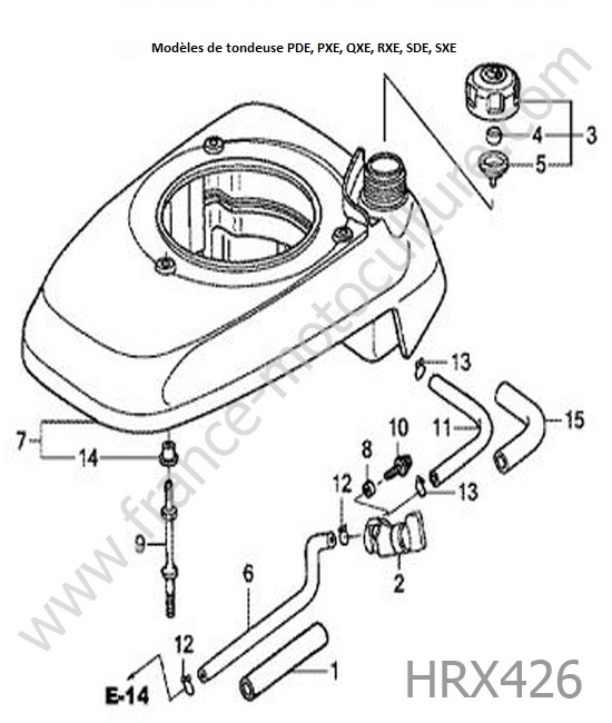 Reservoir (pde pxe qxe sde sxe) HONDA HRX426