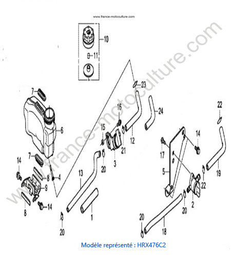 Reservoir - C2 HONDA HRX476
