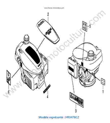 Pi ces D tach es Tondeuses HONDA HRX476 vues clat es Documentation 