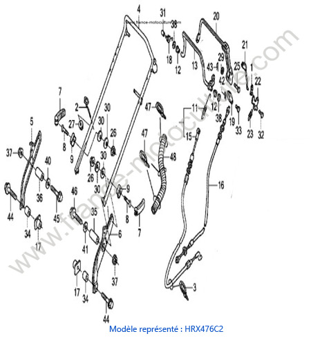 Guidon 1 - C2 HONDA HRX476