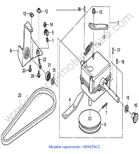 Boite vitesse 1 - C2 HONDA HRX476