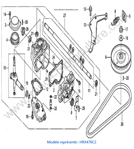 Boite vitesse 2 - C2 HONDA HRX476