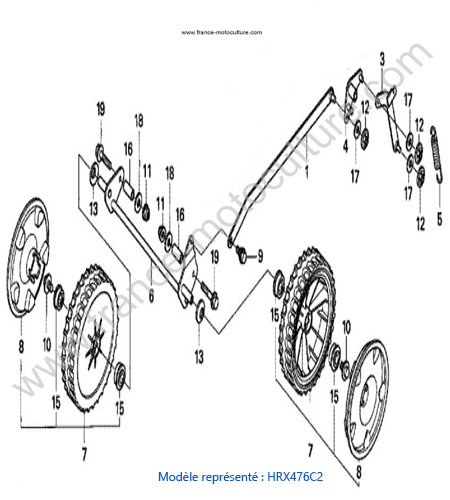 Roues avants 1 - C2 HONDA HRX476