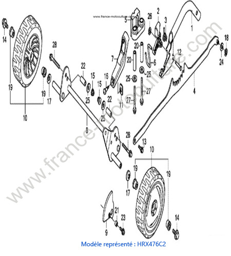 Roues avants 2 - C2 HONDA HRX476