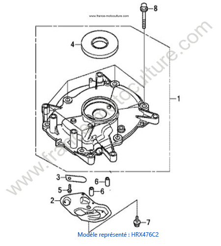 Carter inferieur - C2 HONDA HRX476