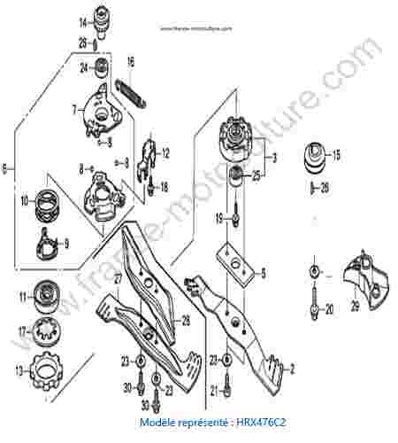 Pi ces D tach es Tondeuses HONDA HRX476 vues clat es Documentation 