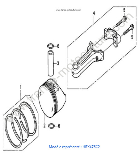 Piston - C2 HONDA HRX476