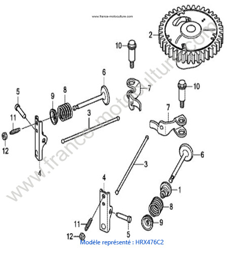 Arbre cames / soupapes - C2 HONDA HRX476