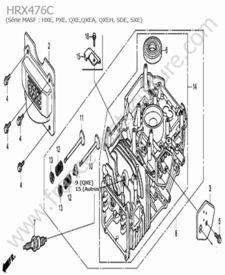 HONDA - HRX476C : Bloc moteur