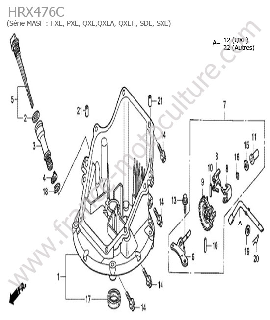 Carter inferieur HONDA HRX476C