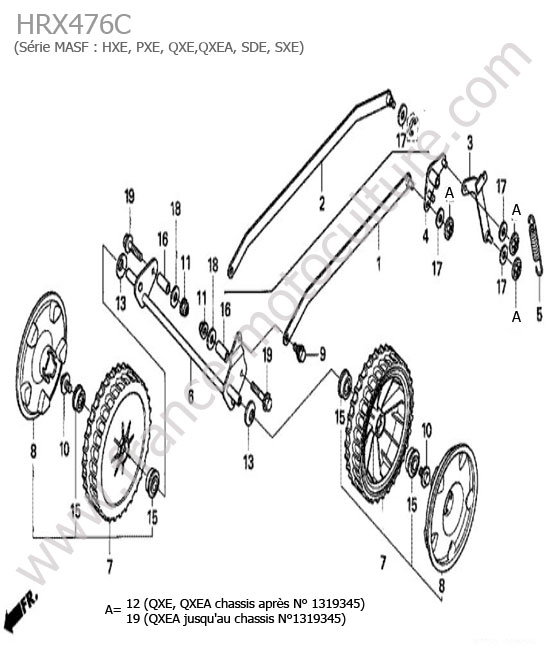 Roues avant HONDA HRX476C