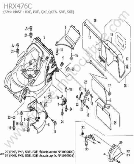 Pi ces D tach es Tondeuses HONDA HRX476C vues clat es Documentation 