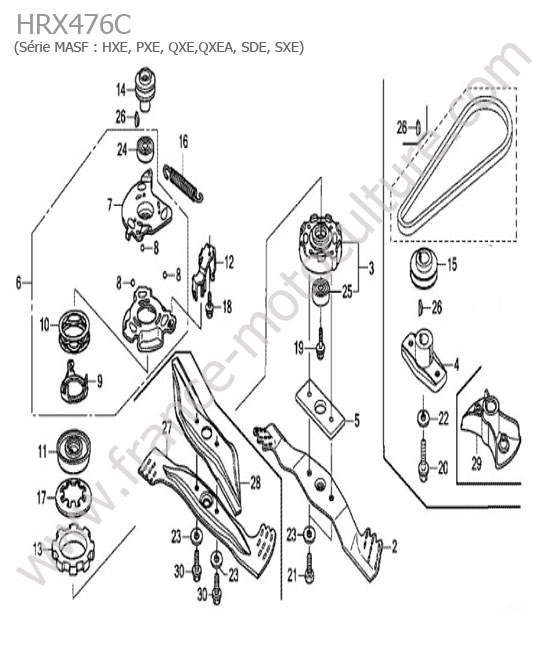 Embrayage / lame HONDA HRX476C
